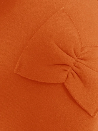 Dámska ozdobná mikina s hrubým úpletom v oranžovej farbe