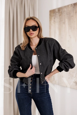 Grafitová bunda typu bomber