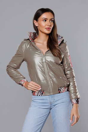 Univerzálna béžová bunda s kapucňou