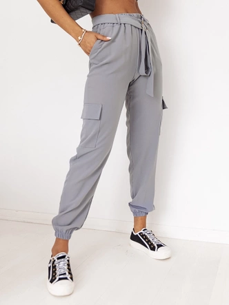 Sivé ležérne dámske nohavice