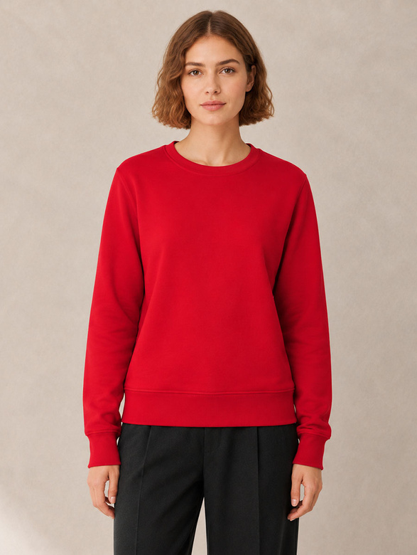 Dámska mikina s manžetami, červená (w01-59)