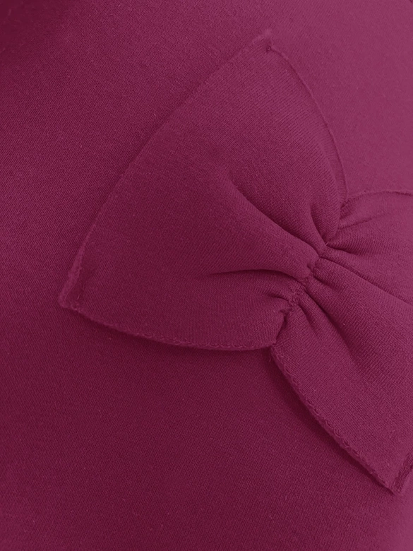 Dámska ozdobná mikina s hrubým úpletom vo farbe fuchsie