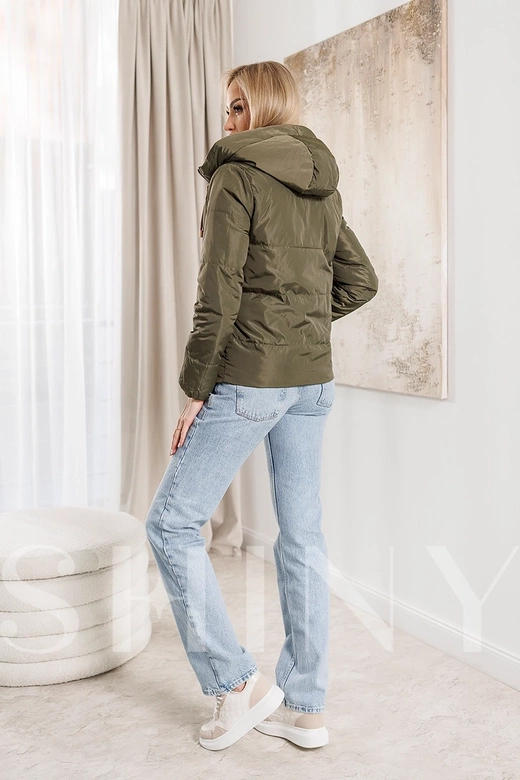 Obojstranná bunda v béžovo-khaki farbe