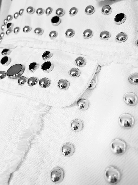 Biela džínsová bunda oversize
