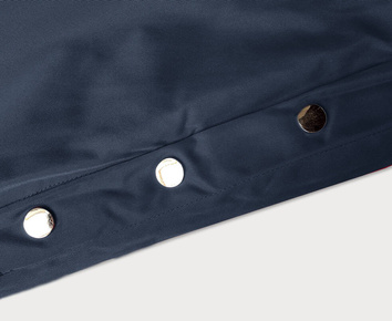 Damska parka z futerkiem granatowa (5M3180-215)