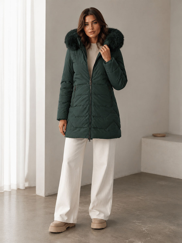 Kurtka damska z kapturem J Style army (16M9121-136)