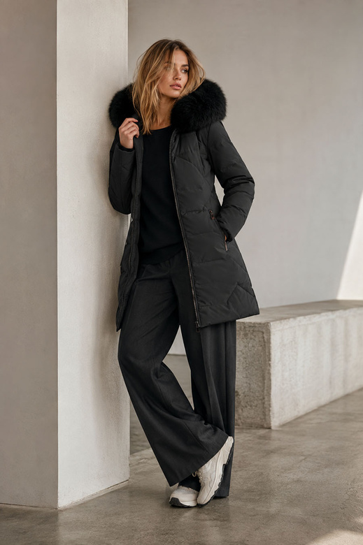 Kurtka damska z kapturem J Style czarna (16M9121-392/392A)